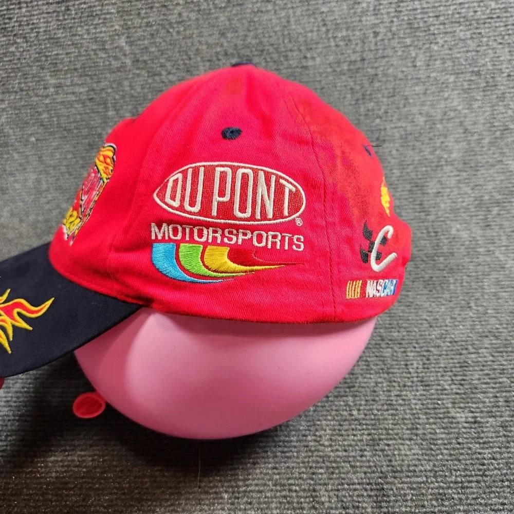 Vintage Nascar Hat Adult Strapback Flame Bill Winston‎ Cup Jeff Gordon Y2K